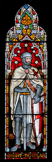 Stained Glass Knight Templar Church