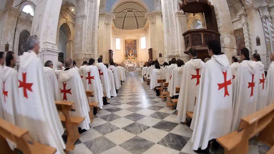 Templars in church